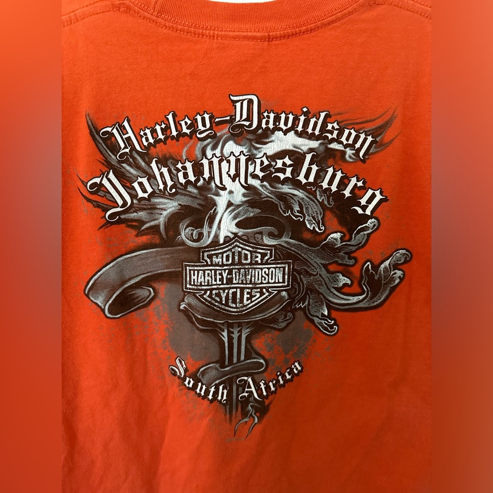 Harley Davidson T Shirt Size Small Johannesburg South Africa 2013 Biker Orange